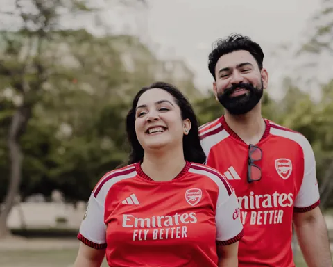 Shubhangi and Dhruv laughing